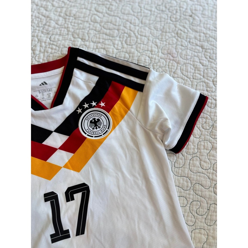 Adidas Kids Germany Florian Wirtz 17 Home Soccer Jersey Size Small NWOT - Picture 3 of 7
